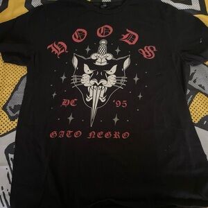 Hoods Sacramento Hardcore Gato Negro Men’s XL Shirt